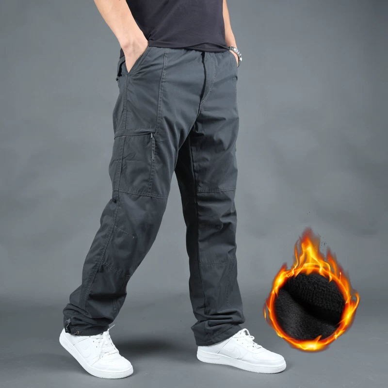 Winter Clothing Hiking - Pantaloni Cargo da Uomo Foderati in